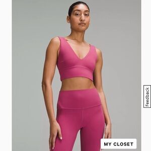 EUC lululemon Align™ V-Neck Bra C/D Cup, sz 12 - Washed Mauve